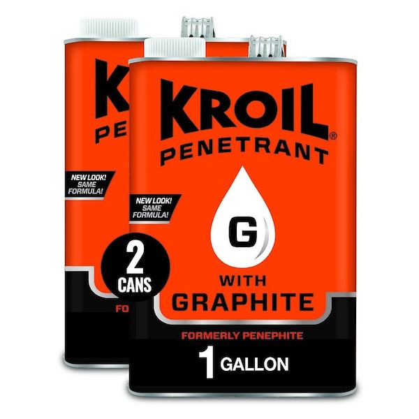 1 Gallon Penetrating Oil with Graphite (aka Penephite), Rust-Loosening, High Temp, 2PK